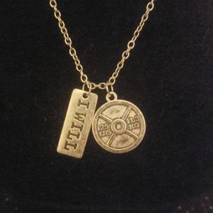 Motivation necklace I Will pendant & 25 lb weight